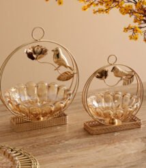 Golden Iron & Glass Candy Box