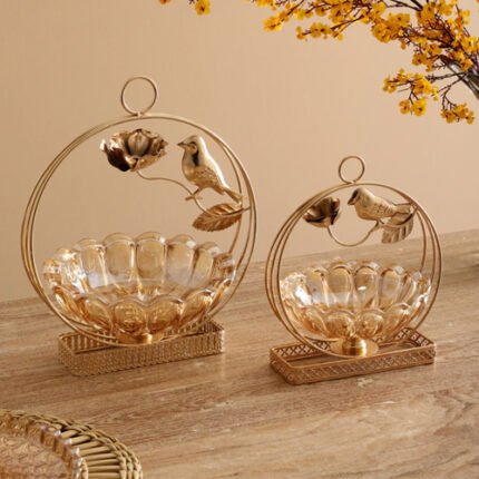 Golden Iron & Glass Candy Box