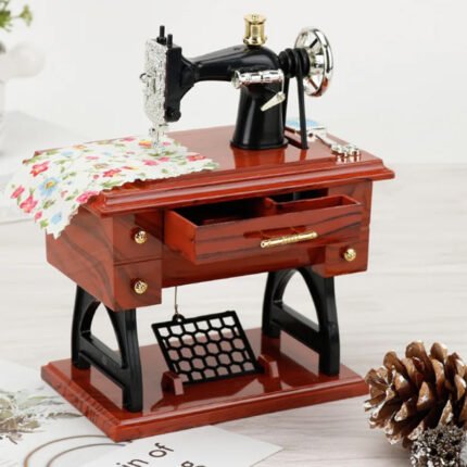 Mini Musical Treadle Sewing Machine Showpiece