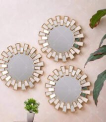 Pack Of 3 Wall Hanging Mirror Set For Wall Decoration