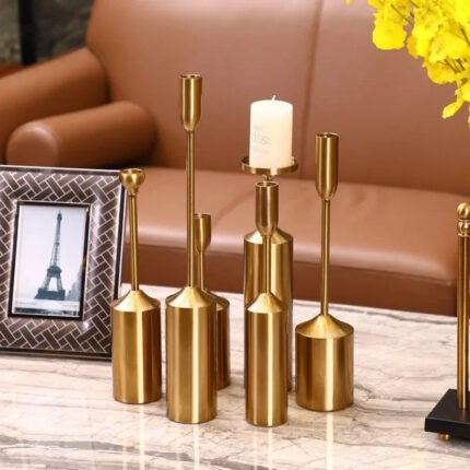 6 Pcs, Metal Candle Holders Set