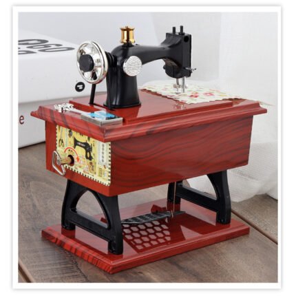 Mini Musical Treadle Sewing Machine Showpiece