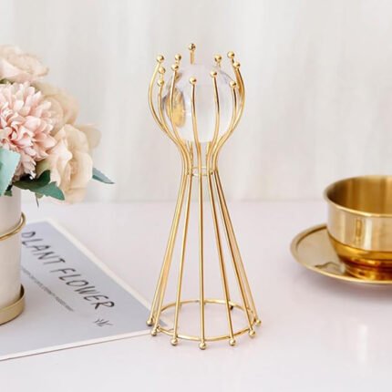 Metal Golden Crystal Ball Decoration Pieces