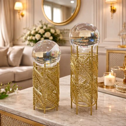 Pack Of 2, Luxury Crystal Ball For Home Dec