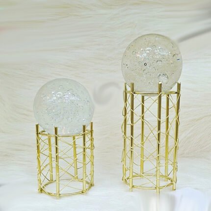 Pack OF 2 Pcs, Crystal Sphere Ball For home Dec