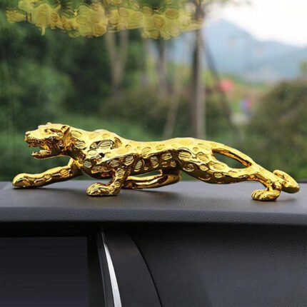 Car Ornaments Leopard Figurine Interior Dashboard Decoration