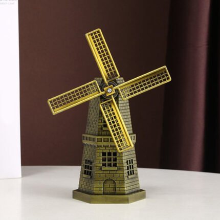 Metal Dutch Windmill Statue Tower