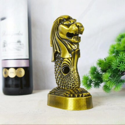 1 Pcs, Metal Singapore Merlion statue