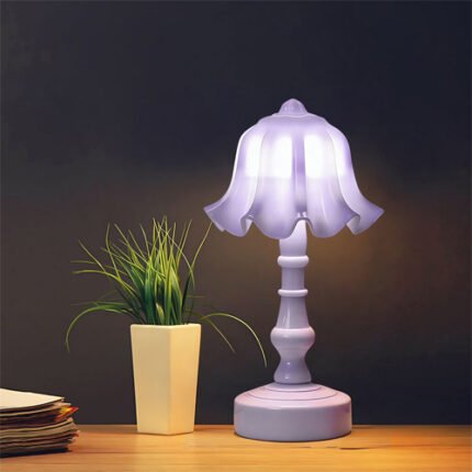 Pack Of 4, Blooming LED Table Lamp, Suitable for Bedroom, Home, Valentine's Day, (white, Pink, Blue, Purple)